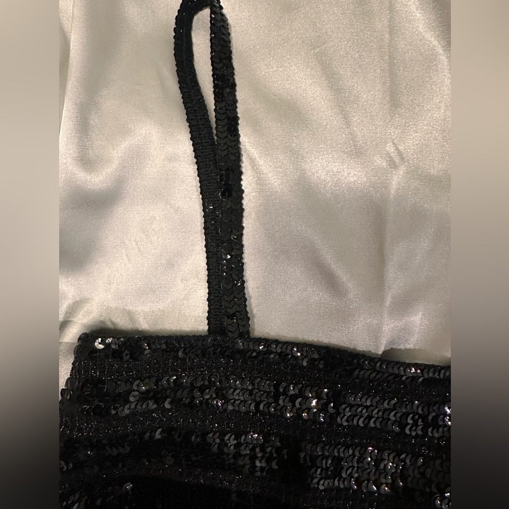 LA PERLA VIntage Black Sequin corset. #030 - Picture 5 of 8